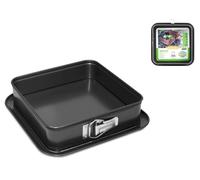 Guardini Gardenia, Stampo Apribile Quadrato 24x24cm, Acciaio con rivestimento antiaderente, Colore nero