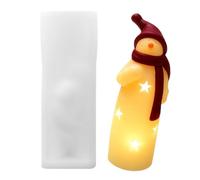 Stampo Babbo Natale resistente alle temperature per candele domestiche, caramelle cioccolato, strumento riutilizzabile per dolci natalizi