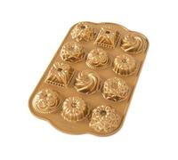 Nordic Ware Bundt Charms - Teglia per torte in alluminio pressofuso 3D, motivo geometrico