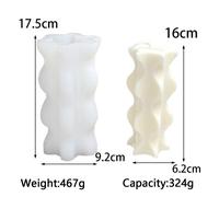 Stampo candela in silicone flessibile con motivo geometrico scolpito irregolare