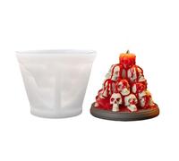 Stampo Candela Teschio Per Resina - Per Candele Profumate Montagna Di Teschi | Centrotavola Decorativo Per Colata Per Feste Halloween Per Casa Appartamento Cucina E Sala Da Soggiorno