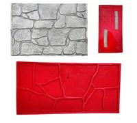 Stampo Cemento, Forme for Cemento con Manici, Texture di Pietra, Timbro in Poliuretano for Texture in Cemento 60x30cm for Strade e Muri