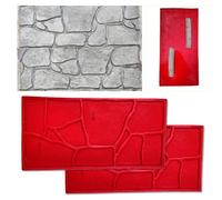 Stampo Cemento, Forme for Cemento con Manici, Texture di Pietra, Timbro in Poliuretano for Texture in Cemento 60x30cm for Strade e Muri