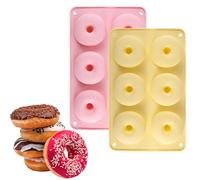Stampo Ciambella Silicone Stampo Donuts, 2 pezzi Stampo per Ciambelle, Stampi per Dolci, per Ciambelle Torte Dessert, per Donut Baking Biscotti, Donut Teglia Antiaderente, Multicolore