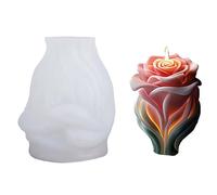 Stampo cilindrico a spirale in silicone a forma di tulipano con fiori di rosa, stampi per candele in resina siliconica per candele, resina e sapone