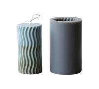 Stampo cilindrico a strisce in silicone per realizzare candele di cera di soia fatte a mano arte artigianale stampo a bolle grande