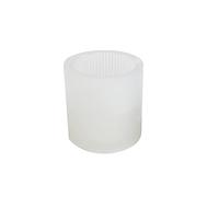 Stampo cilindrico in resina a righe geometriche in silicone per torte artigianali sapone-Decor stampo cilindrico in silicone a righe geometriche colata in resina