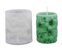 Stampo Cilindrico per Candele A Forma di Rosa 3D, Stampo in Silicone per Candele A Colonna, Stampi in Resina per Candele Fai da Te, Produzione di Saponi, Aromaterapia, Decorazioni per La Casa(D)
