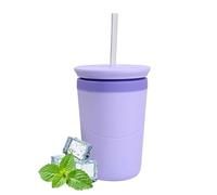 Stampo cilindrico per ghiaccio - con coperchio e cannuccia, portatile, mini, facile sformatura, in silicone,Stampo Silicone per Cubetti di Ghiaccio Cilindrici | per Whiskey Cocktail Bibite Feste Casa