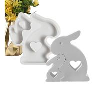 Stampo Coniglietto Pasquale,Forma in Silicone per Colata e Stampaggio - Stampo per Resina Epossidica | Per Insegnanti D'Arte Appassionati Di Fai Da Te Eventi Festivi Laboratori Festa Della Mamma Compl