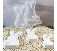 Stampo Coniglio Pasquale 3D Stampo In Silicone per Coniglio Pasquale Stampo Candela Forma di Coniglio Coniglietto di Pasqua Stampo Stampo Coniglio per Gesso, Candele di Cera di Soia, Artigianato