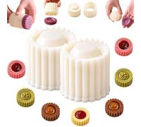 Stampo creativo a doppia estremità, stampo 2 in 1 per torta di luna e biscotti, design a 2 motivi, rimovibile per una facile pulizia, per biscotti fai da te, timbri al cioccolato per la cottura a casa