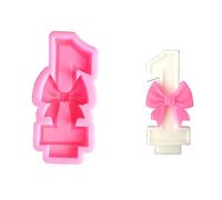 Stampo creativo in silicone a forma di fiocco a forma di numero, per decorazione di torte e cioccolatini, per progetti digitali