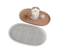 Stampo creativo in silicone per vassoio di gioielli, forma ovale, con texture in silicone, stampi fatti a mano per la decorazione della casa grande vassoio in resina stampo per organizzatori di