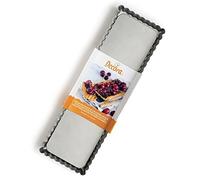Stampo rettangolare per crostata fondo mobile antiaderente 35x11x2,5h cm