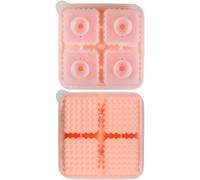Stampo cubetti ghiaccio Silicone con coperchio per Whiskey Cocktail, Rosa | Coperchio ermetico antiversamento, silicone alimentare flessibile, facile sformatura e pulizia rapida