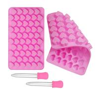 Stampo Cuore Per Candy In Silicone - 55 Cavità Per Pillole Aromatiche Con Contagocce,Mini Cuore In Silicone Per San | Per Gelatina Sapone Cioccolato