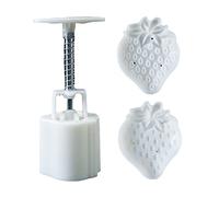 Stampo da 50 g con 2 diversi timbri a forma di fragola, per feste di metà autunno, per biscotti e pasticceria