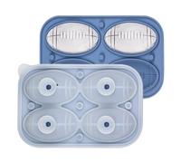 Stampo da calcio, 4 pezzi, forma 3D, in silicone, per bar, whisky, cocktail, caffè, frigorifero, congelatore, torte, cioccolato, caramelle