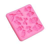 Stampo da cucina in silicone con 4 cavità a forma di fiocco, strumenti per la decorazione di torte, fondente, cioccolato, biscotti, stampi da forno per torte da forno