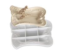 Stampo da forno in silicone retrò per vassoi per gioielli vassoio ovale/rotondo/quadrato con motivi in rilievo Stampo in silicone premium per colata