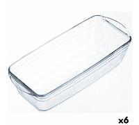 Stampo da Forno Ô Cuisine Rettangolare 29 x 12 x 8 cm Trasparente (6 Unità)