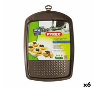 Stampo da Forno Pyrex Asimetria Rettangolare Nero Metallo 33 x 25 cm [6 Unità