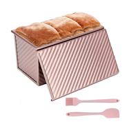 Stampo da pane per toast, 450 g, stampo per pane di Mie con coperchio, stampo per pane di Mie antiaderente, 21 x 11 x 11,5 cm, per toast, pasticceria, pane e torte