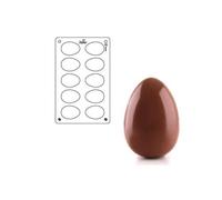Stampo 10 cioccolatini uova di pasqua 30 g in policarbonato 6 x 4,2 cm Decora