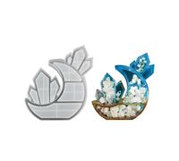 Stampo decorativo in silicone a forma di luna a forma di cristallo stampo facile da pulire stampo per fusione per gli appassionati di cucina scatola di immagazzinaggio chiave