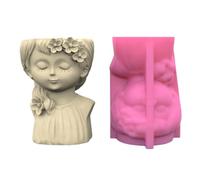 Stampo decorativo in silicone dolce ragazza adolescente stampo vaso in silicone stampo bello vaso di fiori mestiere stampi per vasi di piante stampo artigianale fatto a mano