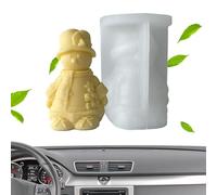 Stampo di Babbo Natale - Accessori per artigianato natalizio, decorazioni da appendere | Stampo in resina siliconica per Natale, decorazioni per candele di pupazzo di neve, sciarpa, candela di