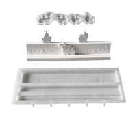 Stampo di casting in resina - 28.5x13x1,5 cm Forma artigianale fai -da -te, forma di arte in silicone, strumento per vacanze invernali, design del conto alla rovescia creativo | Kit di ornamenti fatti