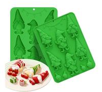 Stampo di cioccolato natalizio - 8.86x6.46x0.71 pollici di silicone stampo, forme di pupazzo di neve per alberi di neve, muffin al cioccolato di caramelle in sapone | Vassoi di gelatina, da for