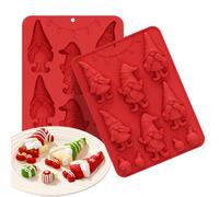 Stampo di cioccolato natalizio - 8.86x6.46x0.71 pollici di silicone stampo, forme di pupazzo di neve per alberi di neve, muffin al cioccolato di caramelle in sapone | Vassoi di gelatina, da for