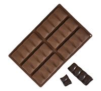 Stampo di cioccolato rettangolare, forma di caramelle profonda, 6 cavità stampi di cioccolato non bastone, stampo di fusione di cera, spuntino di energia -Produttore di snack fatti in casa