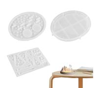 Stampo di fusione in silicone - stampo resina flessibile da 7,6x6,14 pollici, stampoo per supporto epossidico | Gypsum cement Street Scene Silhouette per la produzione di candelabri legger