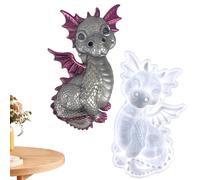 Stampo Drago Silicone - Stampo di Fusione 3D Flessibile, Forma Epossidica Resistente al Calore | Artigianale Riutilizzabile per Arte in Resina, Fabbricazione di Figurine in Cemento, Versamento