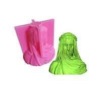 Stampo epossidico con cristalli UV a forma di donna velata da sposa anticata busto statua scultura corpo donna resina silicone stampaggio kit