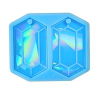 Stampo Esagonale Unico Robuste Luci Arcobaleno In Silicone Con Portachiavi Esagonale Ciondolo Stampo Per Orecchini Olografici Epossidici