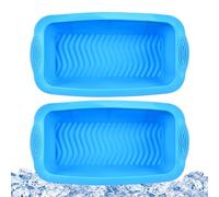 Stampo extra large per di ghiaccio, 2,1 kg, 24,79 x 12,2 x 7 cm | Vassoi riutilizzabili per cubetti di ghiaccio grandi, in silicone, senza BPA, flessibili, facili da rilasciare, impilabili