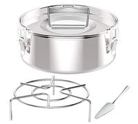 Stampo Flan con coperchio, in acciaio inox Flan Pan per Instant Pot 6QT