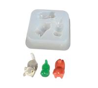 Stampo Flessibile In Resina Epossidica Tre Gatti Accessori Stampi Gioielli Ornali Stampi In Silicone Flessibile Per Lezioni Arte Decorazione Domestica Stampo