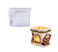 Stampo flessibile in silicone a forma di fornello per resina Art Concrete Cement Casting e contenitore decorativo Stampo in resina siliconica per