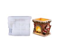 Stampo flessibile in silicone a forma di fornello per resina Art Concrete Cement Casting e contenitore decorativo Stampo in resina siliconica per