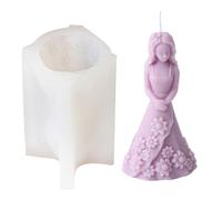 Stampo flessibile in silicone a forma di ragazza vestito da fiore stampi profumati aromaterapie che fanno ornamento fatto a mano fiore vestito ragazza stampo