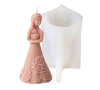 Stampo flessibile in silicone a forma di ragazza vestito da fiore stampi profumati aromaterapie che fanno ornamento fatto a mano fiore vestito ragazza stampo