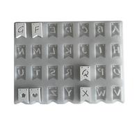 Stampo flessibile in silicone con lettere a forma di bandiere, portachiavi, ciondolo con texture in silicone per intonaco e decorazione domestica