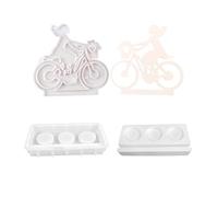 Stampo flessibile in silicone per decorazione a forma di ragazza a forma di bicicletta stampo per candelabri in silicone per realizzare candelabri