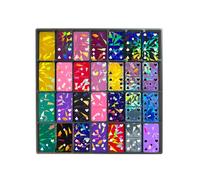 Stampo flessibile in silicone robusto per domino con effetto olografico, 28 scomparti, portatile, per creare resina e argilla, stampi in silicone flessibile